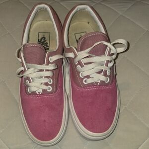 Vans Rose Canvas Shoes with White Accents Men Size 7 Women 8.5